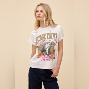 NWT Daydreamer Stevie Nicks Flower Collage Tour Tee ~Vintage White~